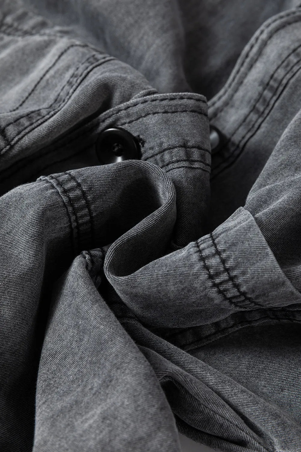 Button Up Long Sleeve Denim Jacket