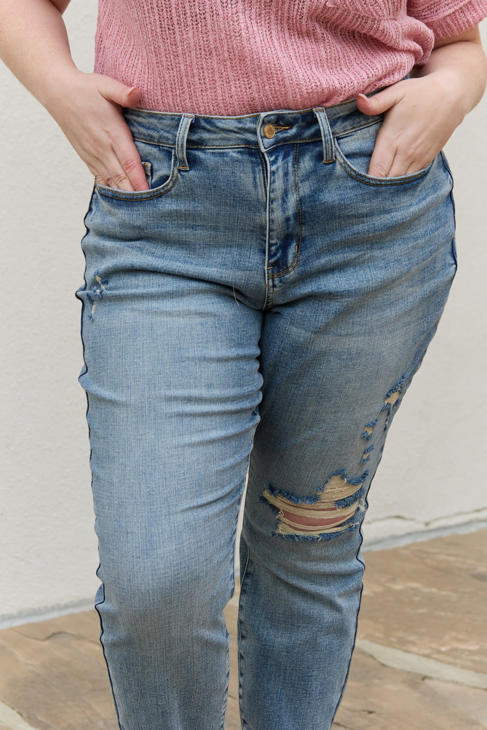Macy Full Size Mid Rise Boyfriend Jeans