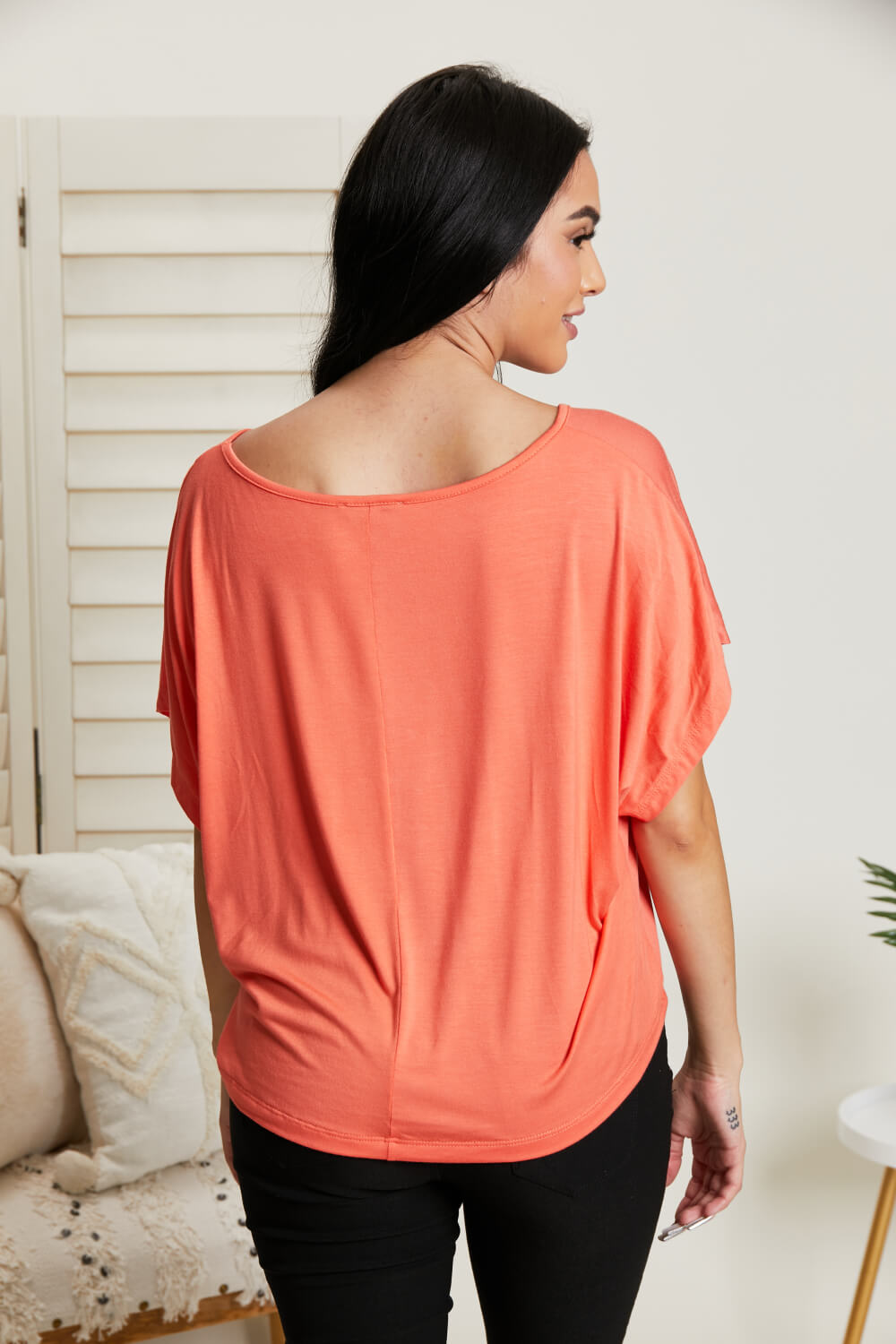White Birch Just Peachy Full Size Tied Top