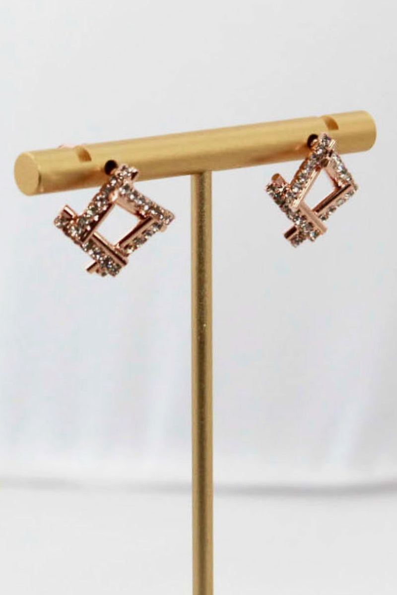 Rectangle Stud Earrings