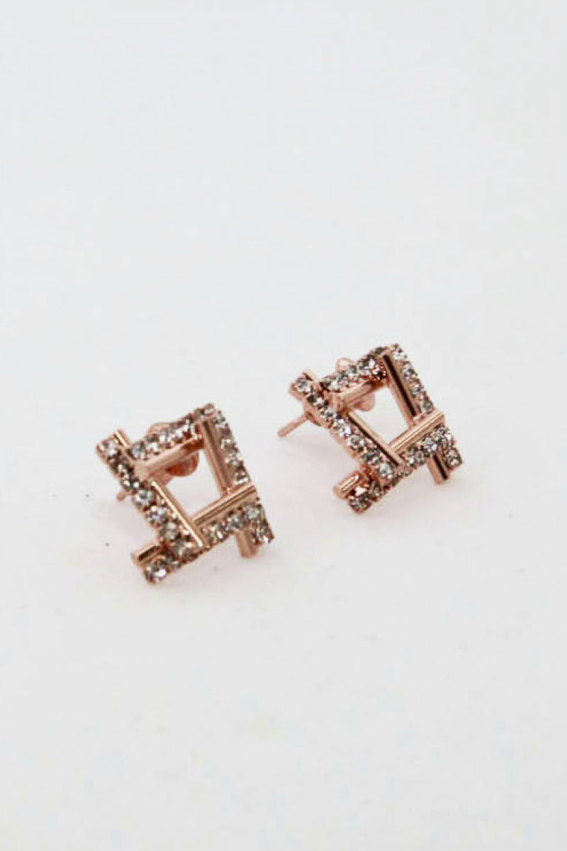 Rectangle Stud Earrings