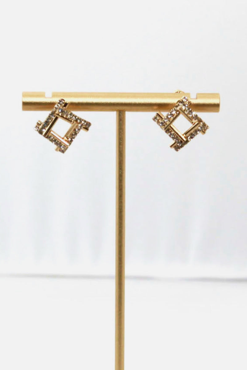Rectangle Stud Earrings