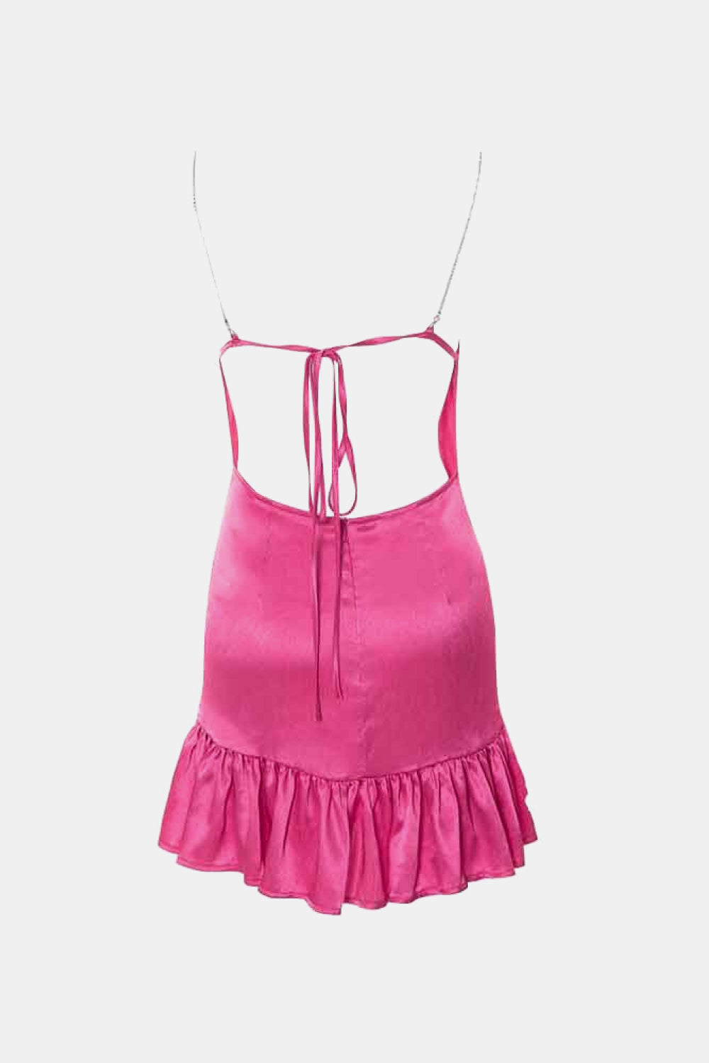 Tie Back Ruffle Hem Dress