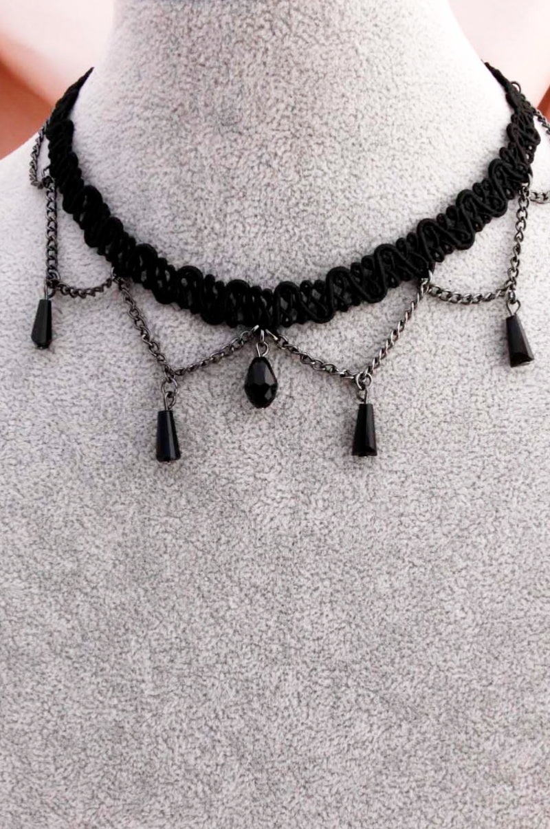 Beaded Chain Crochet Choker