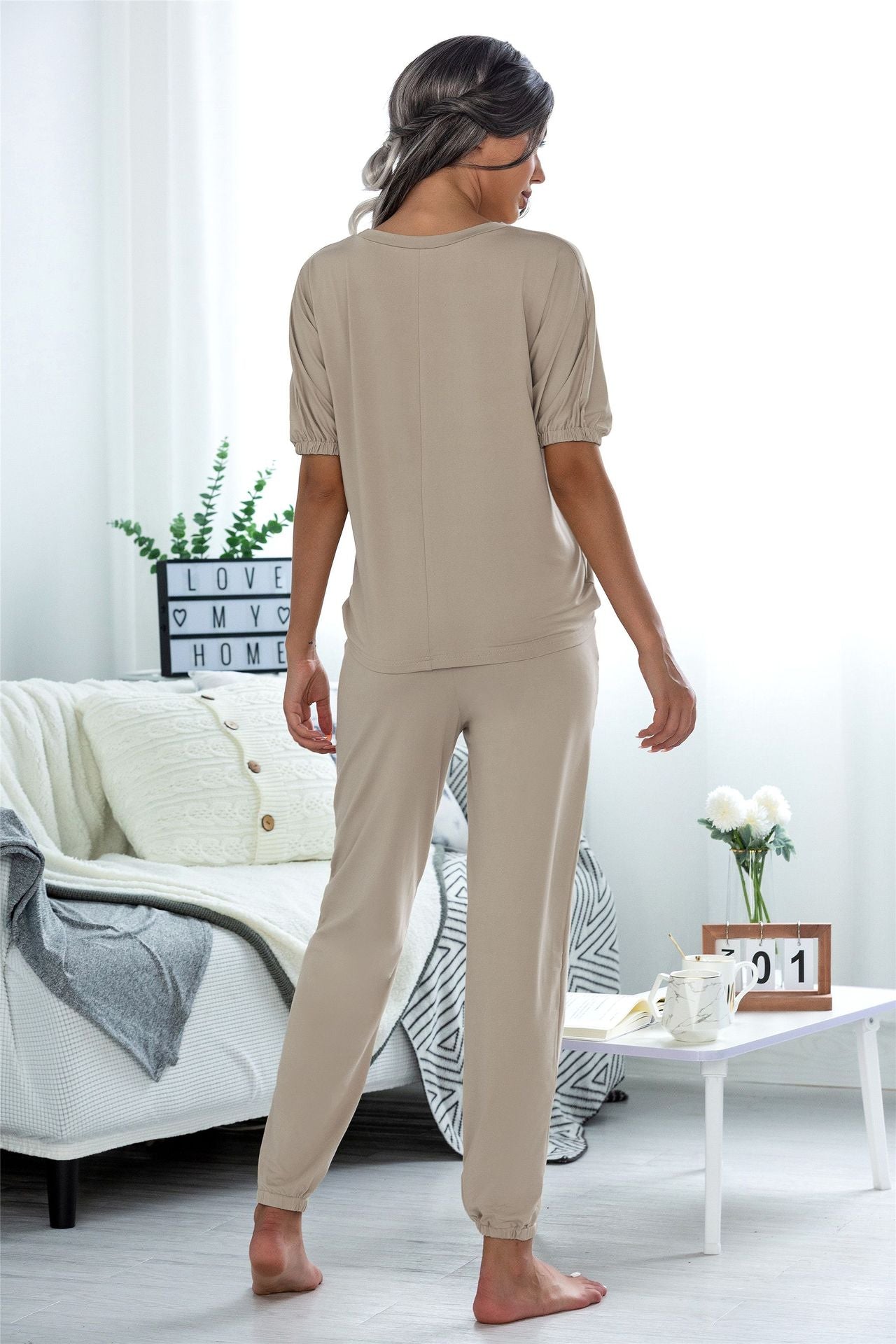 Short Sleeve Top and Joggers Two-Piece Set