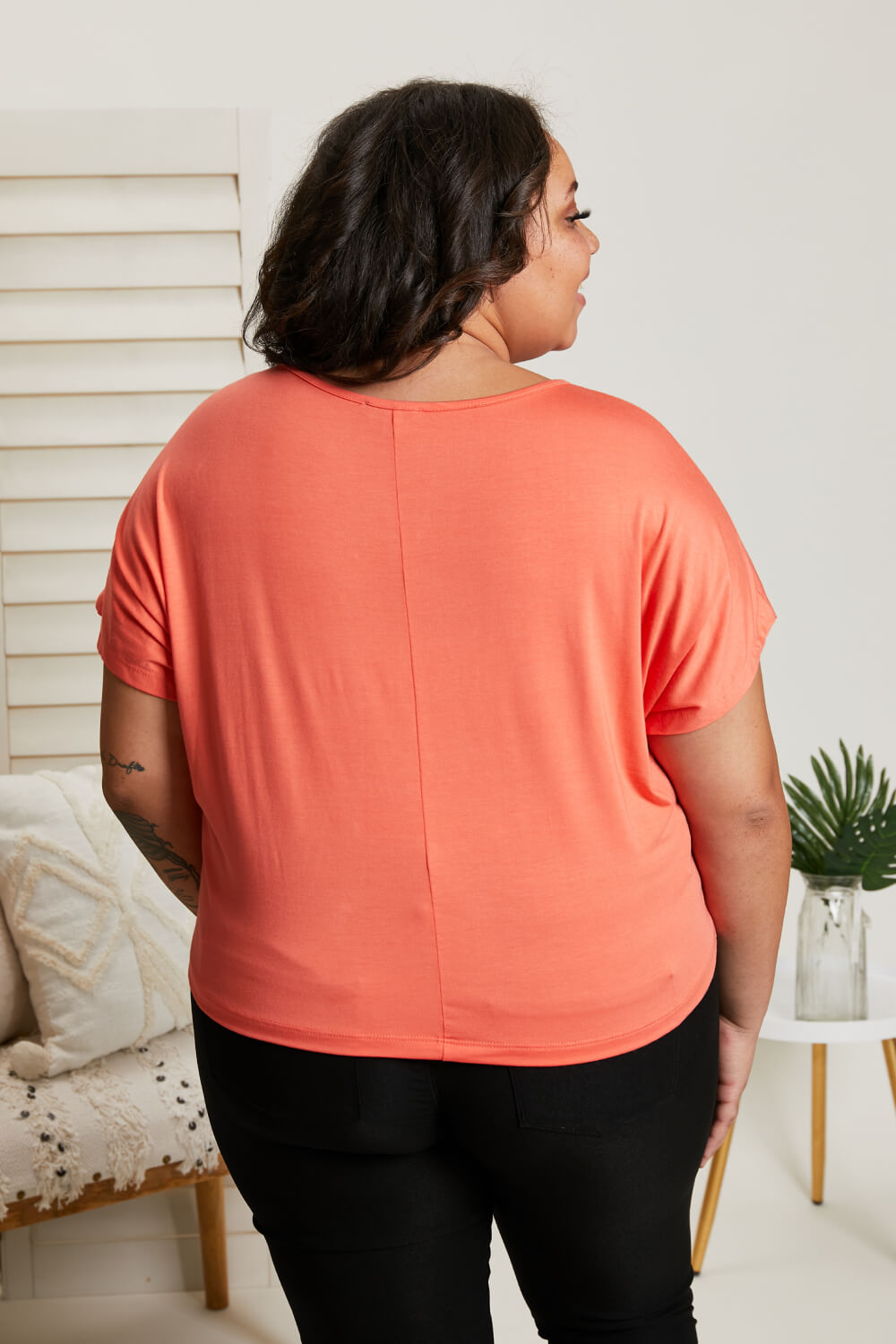 White Birch Just Peachy Full Size Tied Top