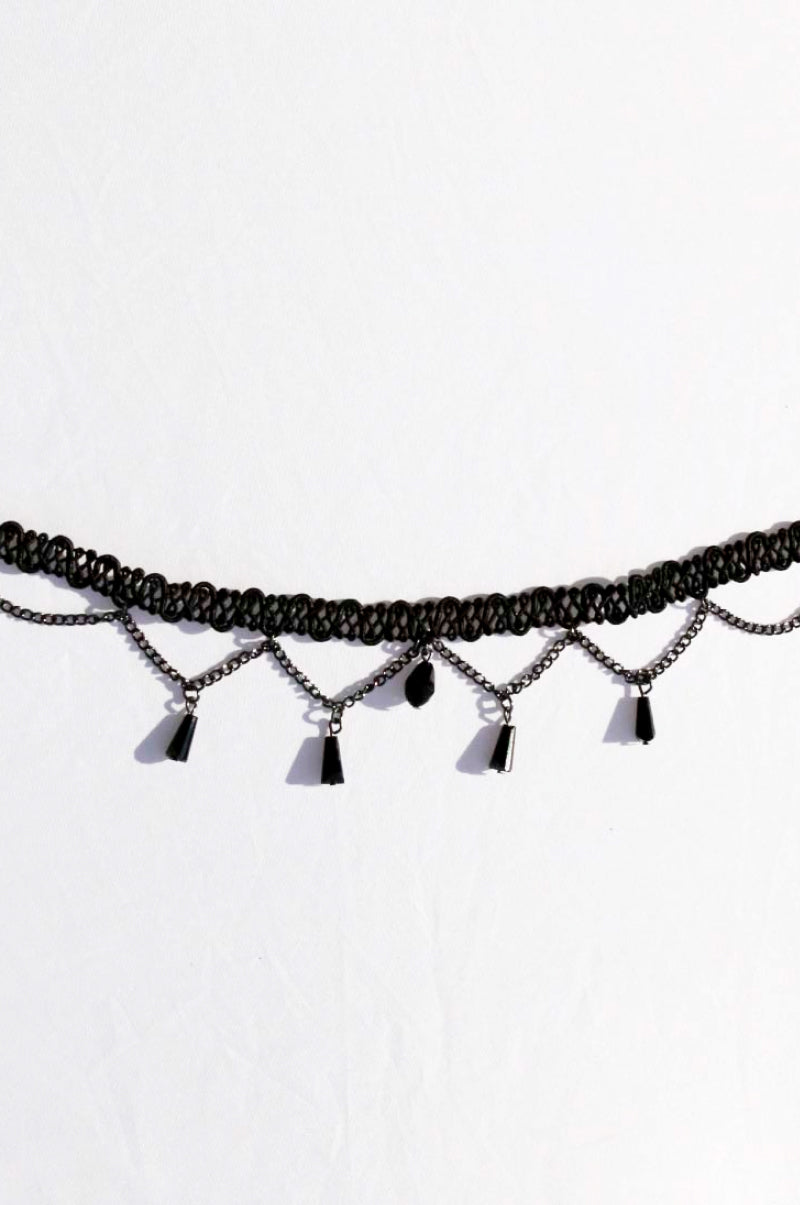 Beaded Chain Crochet Choker