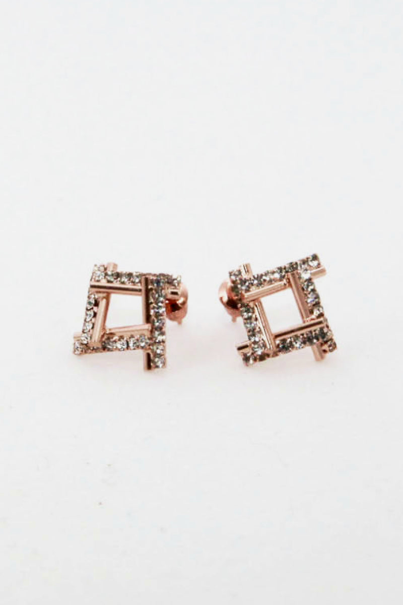 Rectangle Stud Earrings