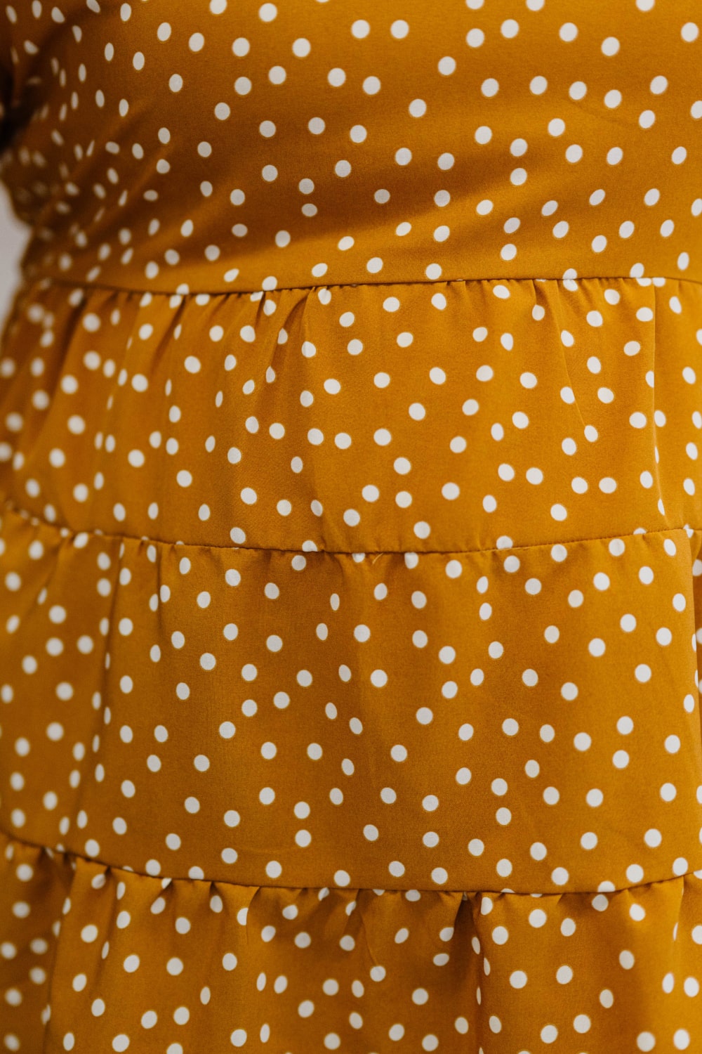 Andree by Unit You're My Honey Full Size Run Polka Dot Tiered Blouse