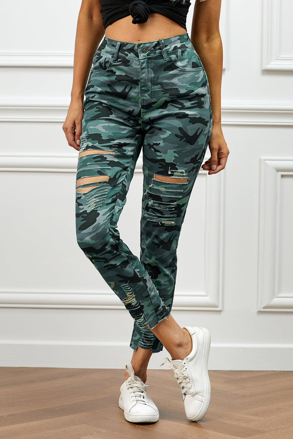 Distressed Camouflage Jeans – Anchor Blue Jeans