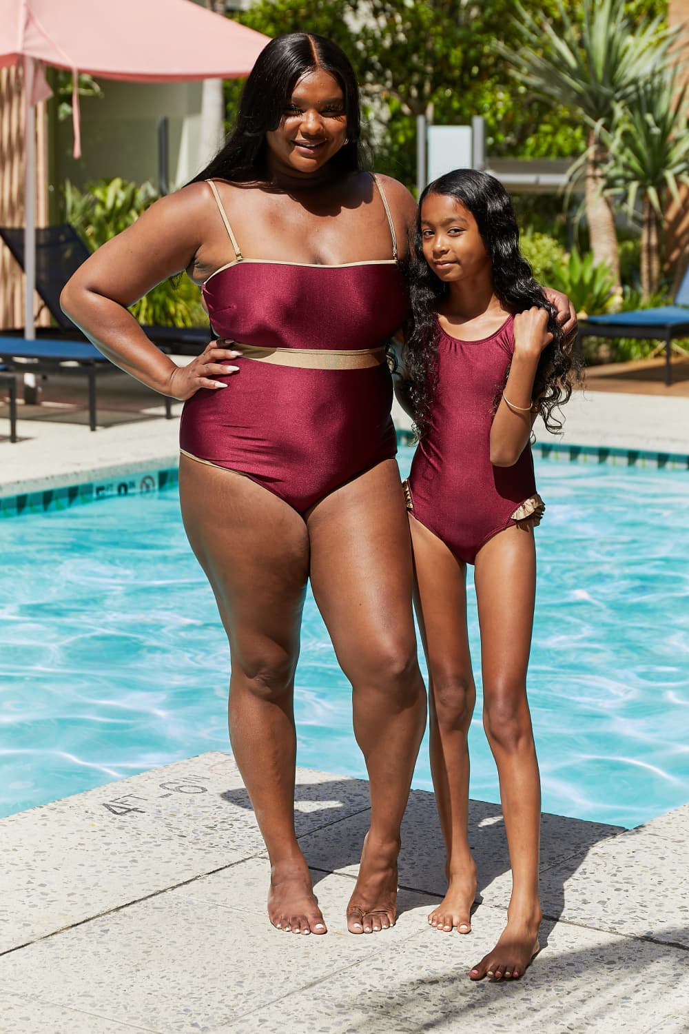 Piece Swimsuits Mommy And Daughter Swimming Costumes Mother