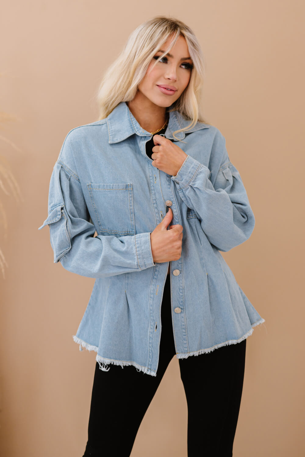Just Float On Denim Jacket - Anchor Blue Jeans
