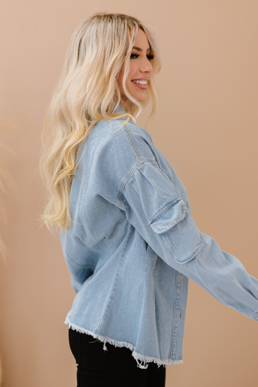 Just Float On Denim Jacket - Anchor Blue Jeans