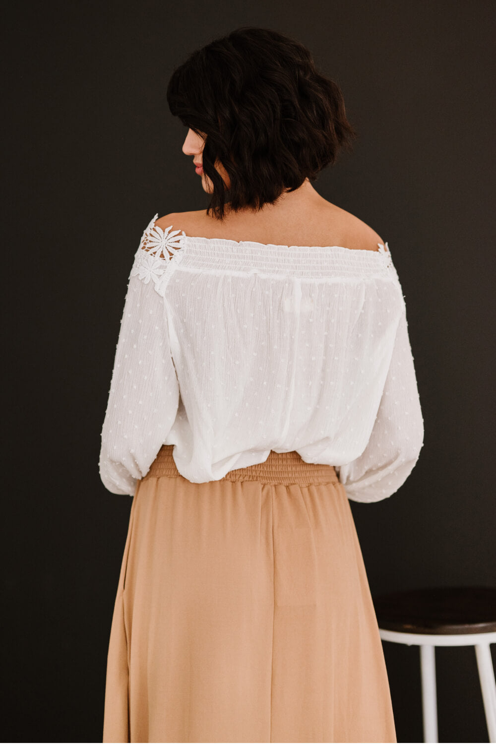 AMOLI Favorite Flower Full Size Run Crochet Trim Top