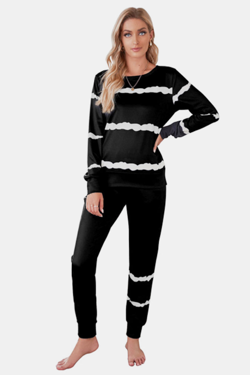 Tie Dye Striped Loungewear