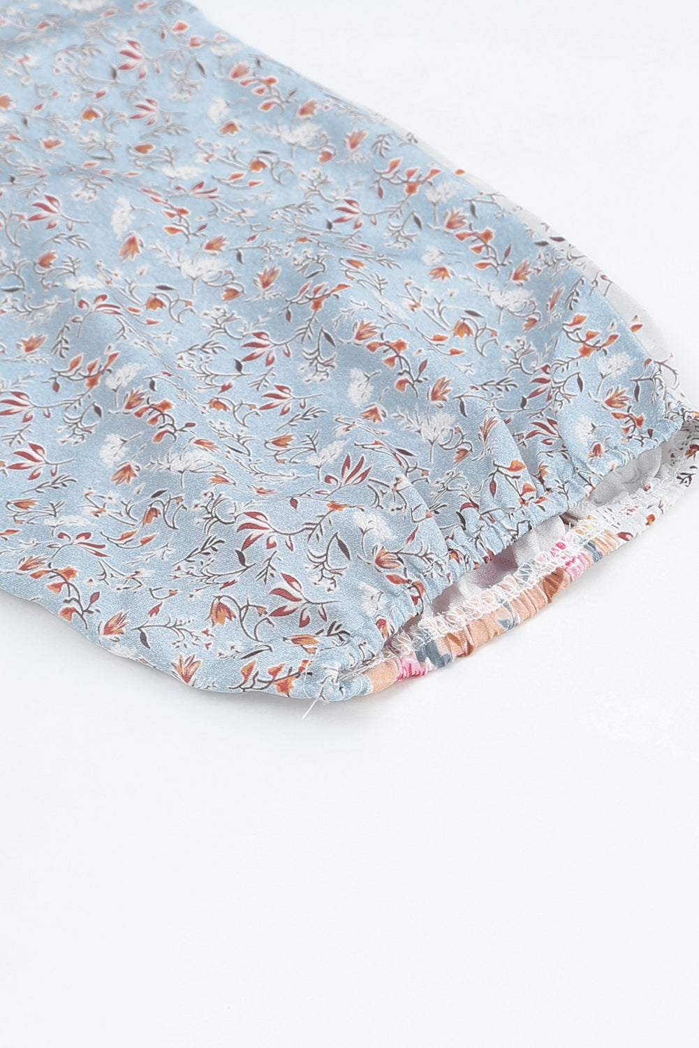 Floral V-Neck Babydoll Blouse