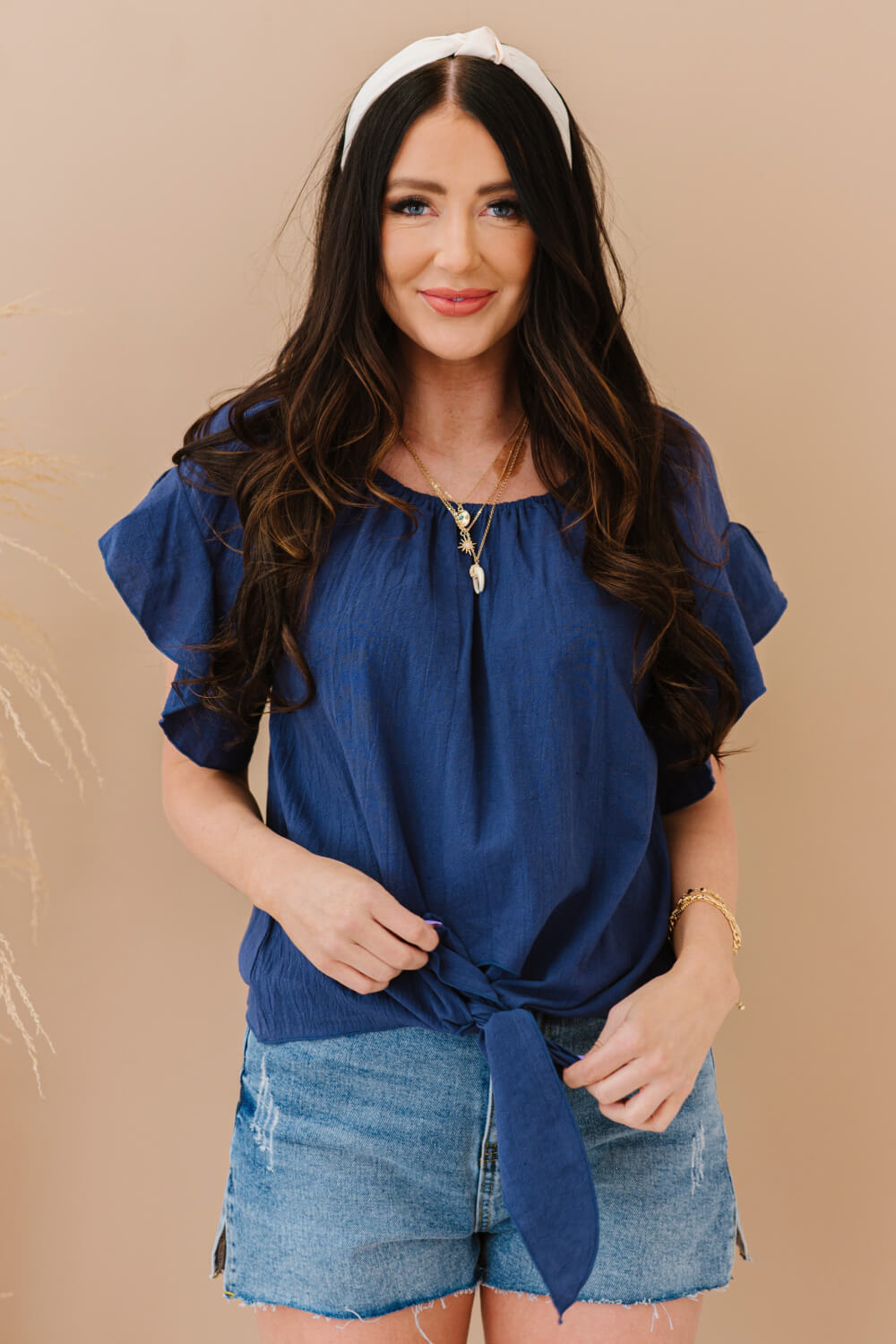 To Be Loved Tie-Front Top