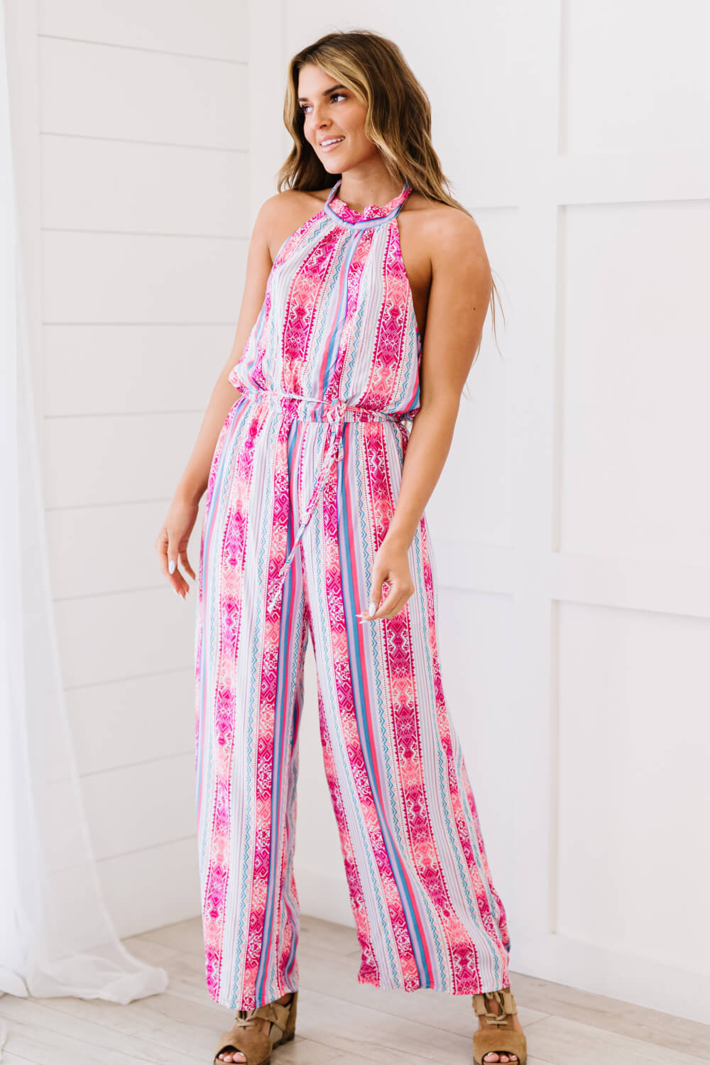 Andree by Unit You Do You Full Size Run Printed Jumpsuit