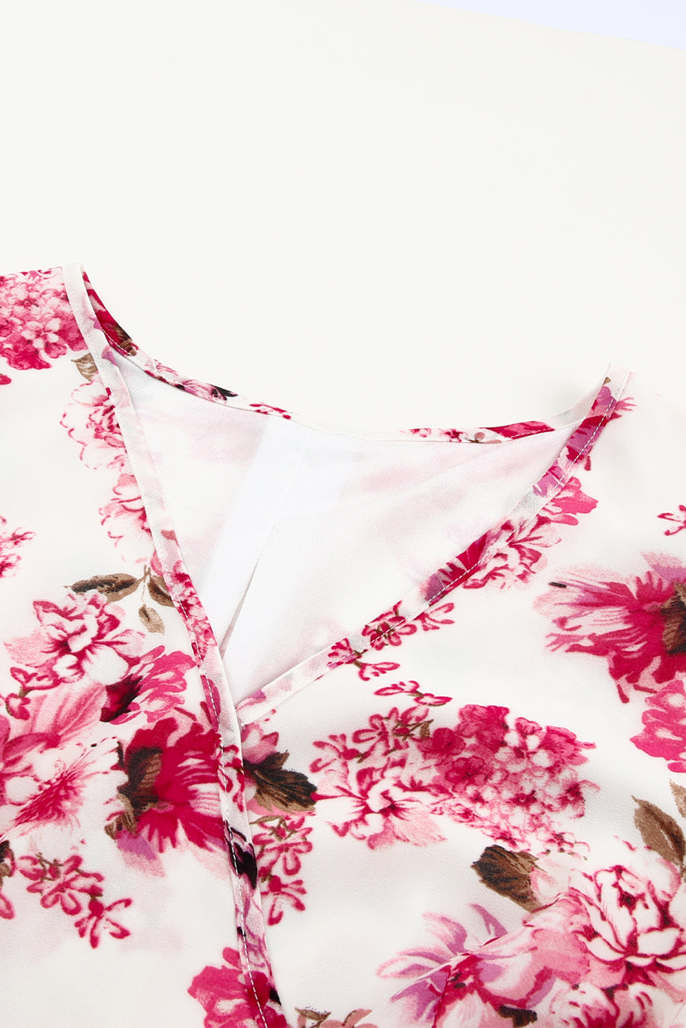 Floral Surplice Split Tie Waist Maxi Dress