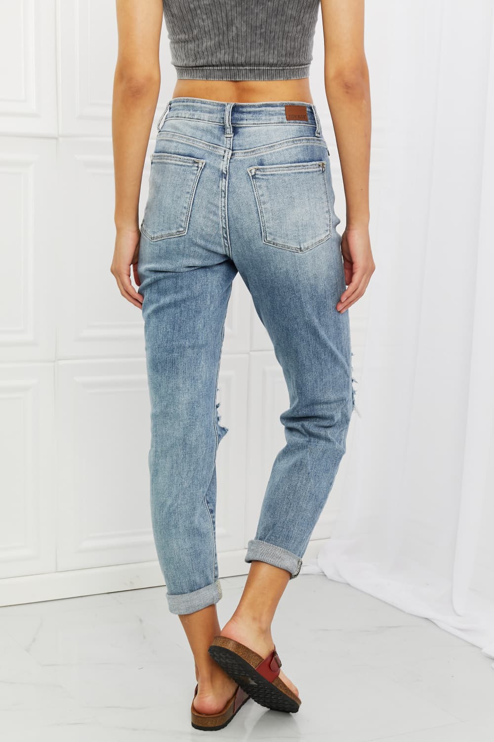 Malia Full Size Mid Rise Boyfriend Jeans