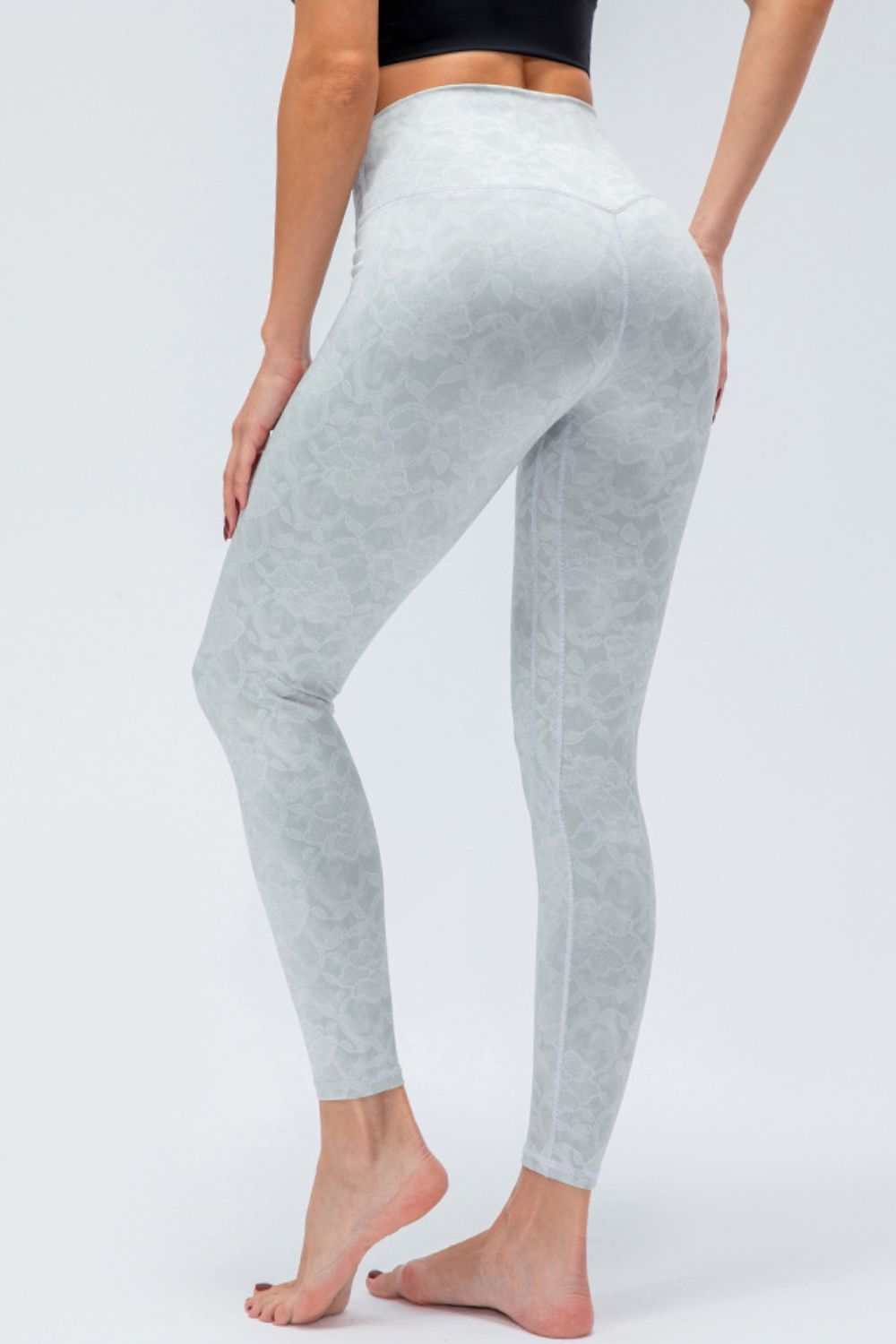 Elastic Waistband Ankle-Length Yoga Leggings