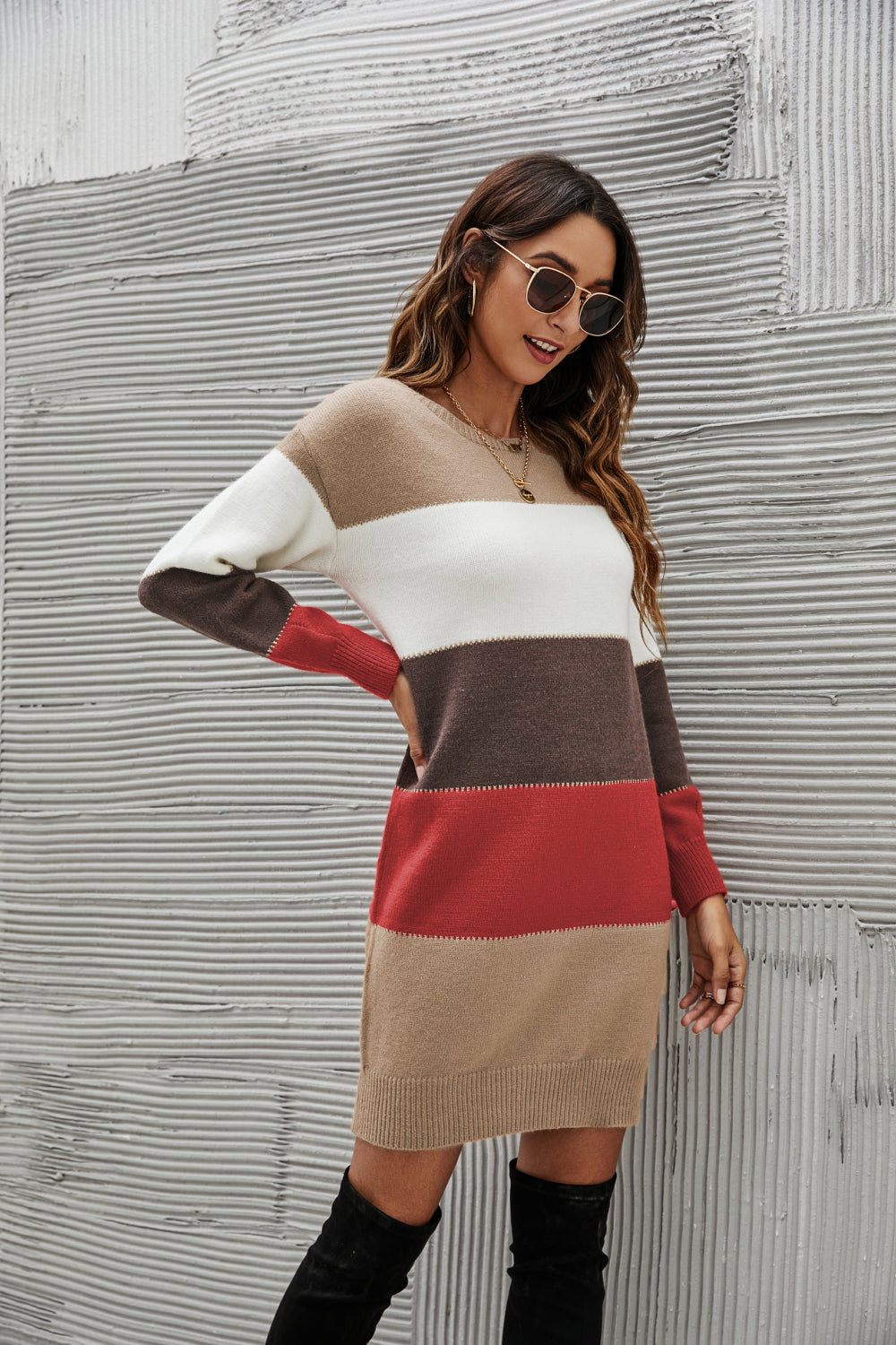 Striped Sweater Dress – Anchor Blue Jeans