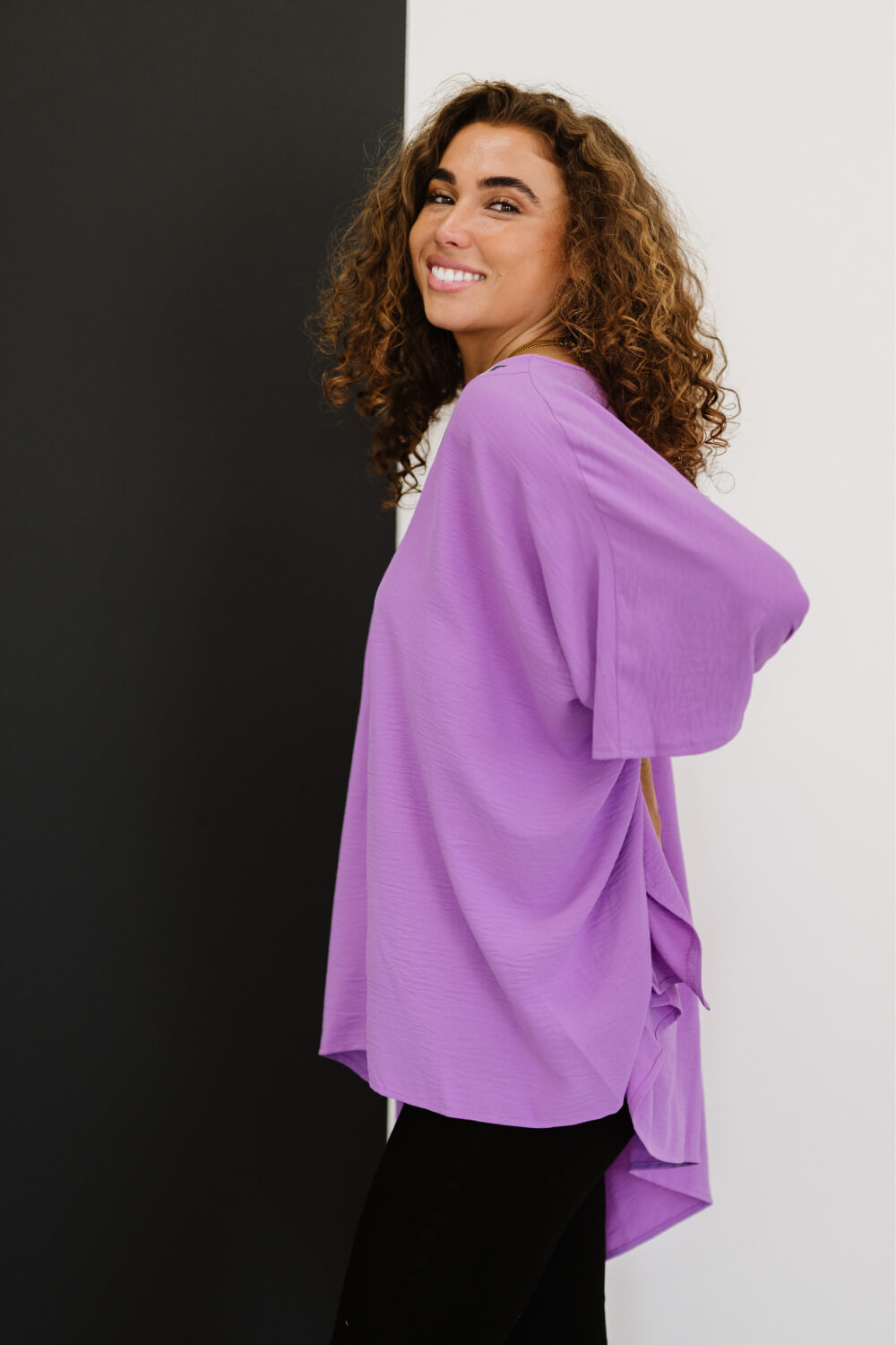 ODDI Wanderer Full Size Run Embroidered Poncho Top