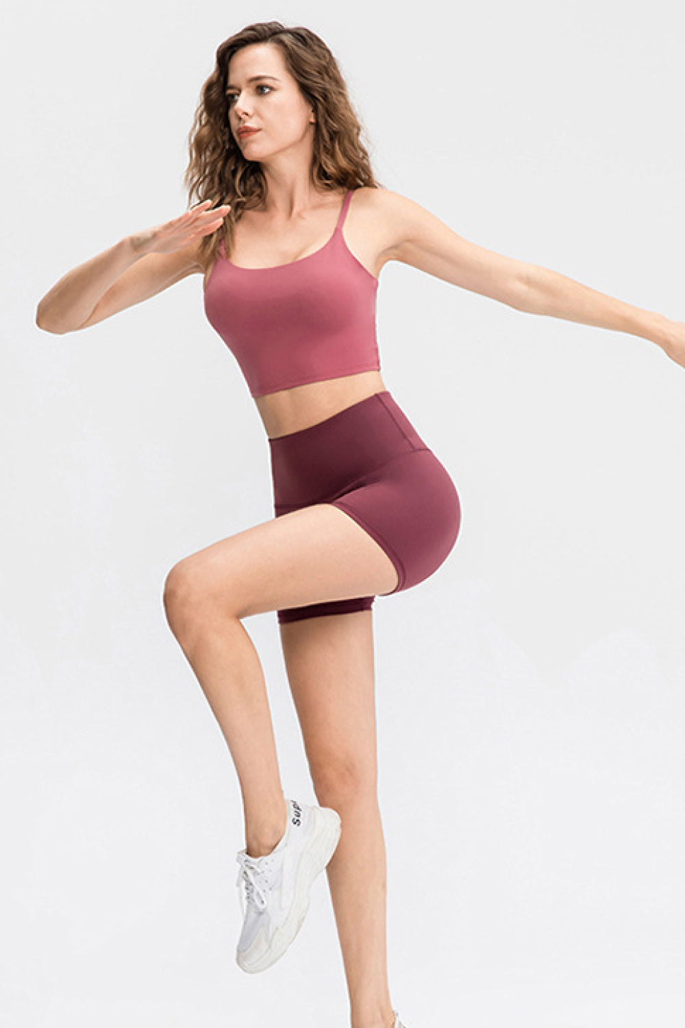 High Waist Exposed Seam Yoga Shorts