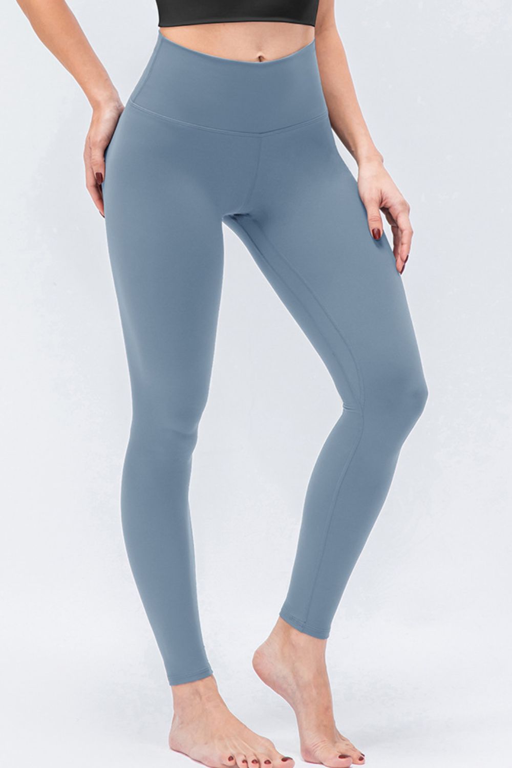 Elastic Waistband Ankle-Length Yoga Leggings