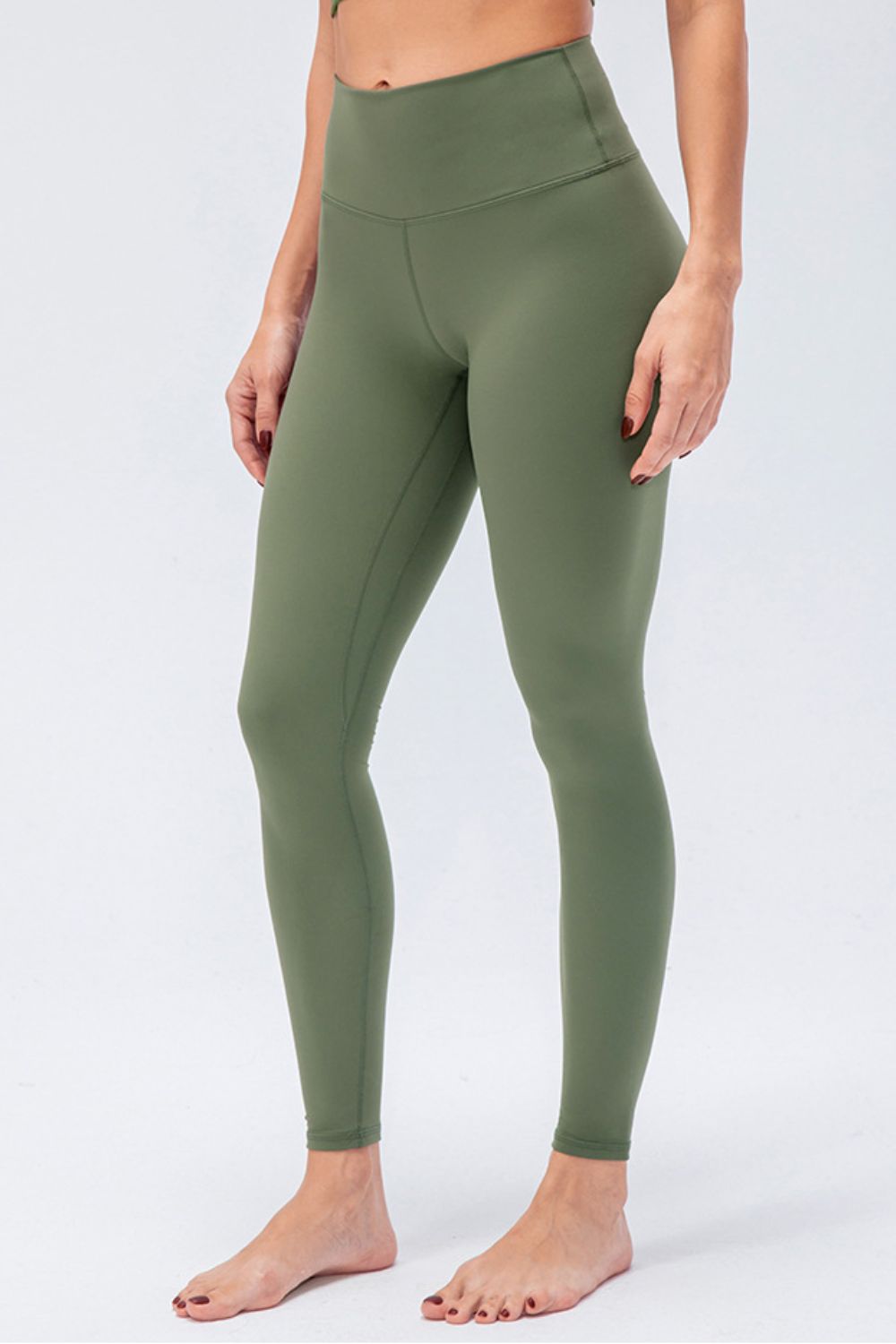 Elastic Waistband Ankle-Length Yoga Leggings