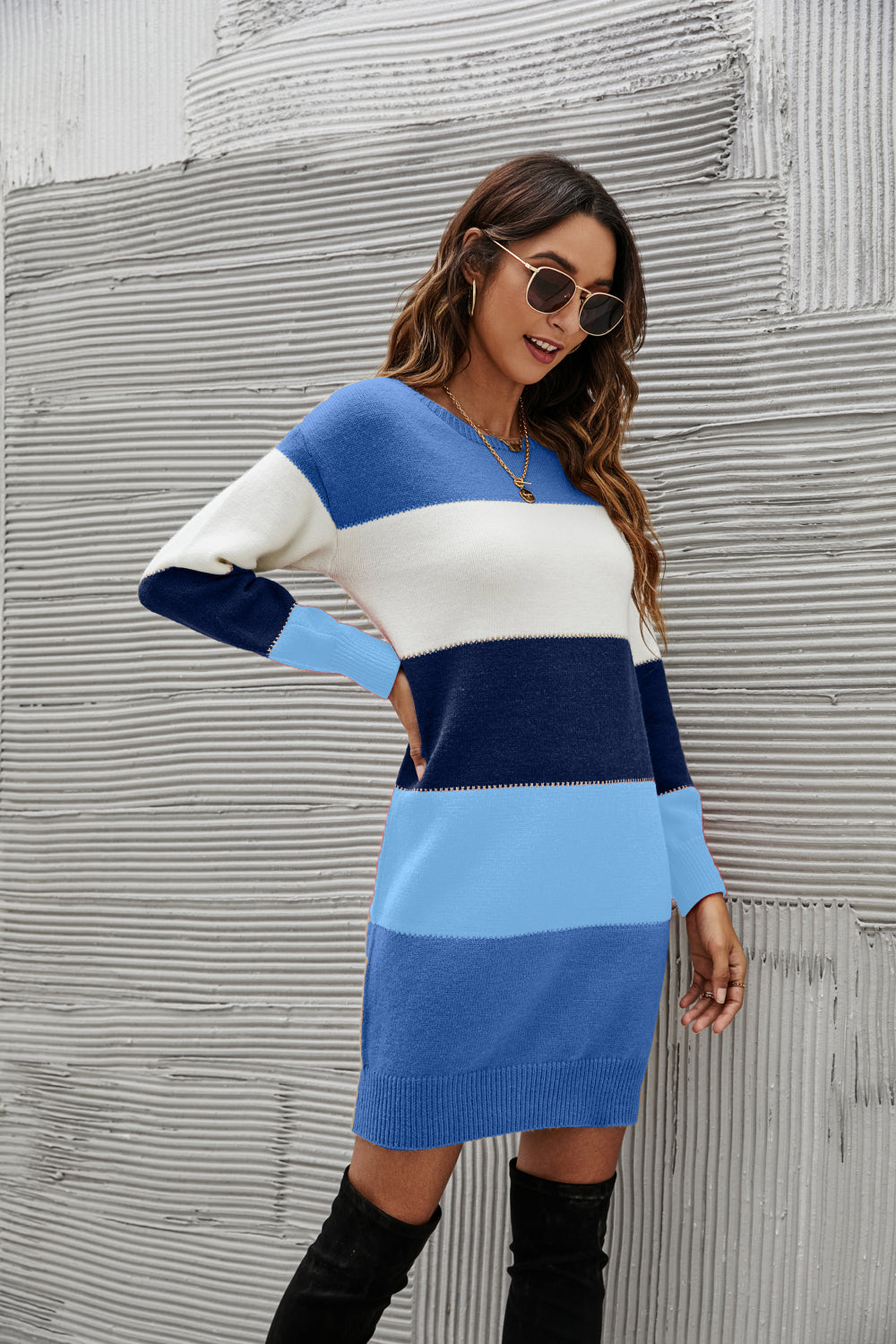 Striped Sweater Dress – Anchor Blue Jeans
