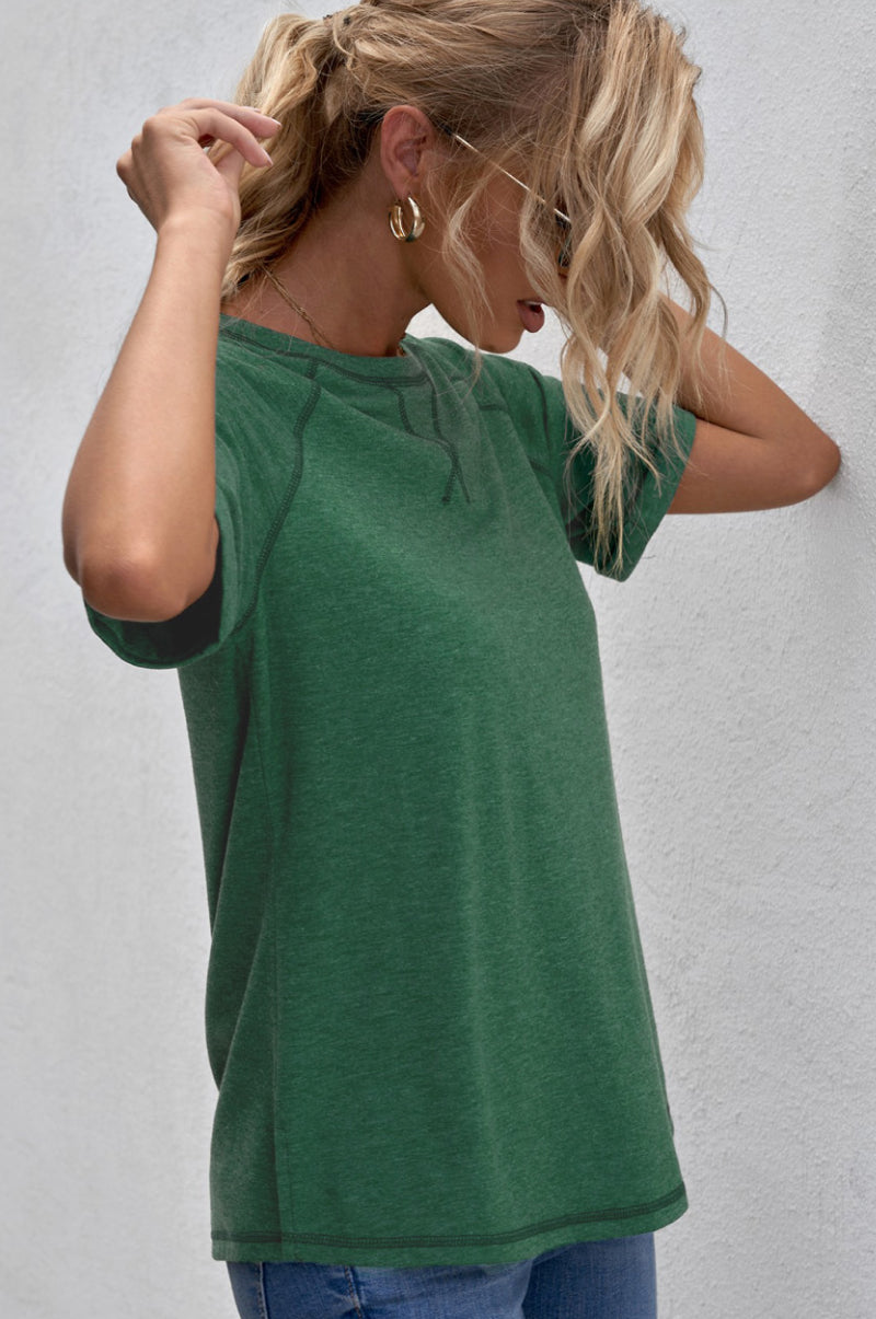 Heathered Round Neck T-Shirt