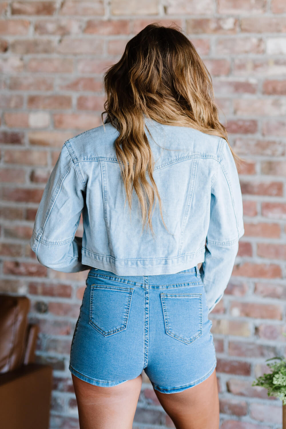 All I Want Button Front Cropped Denim Jacket - Anchor Blue Jeans