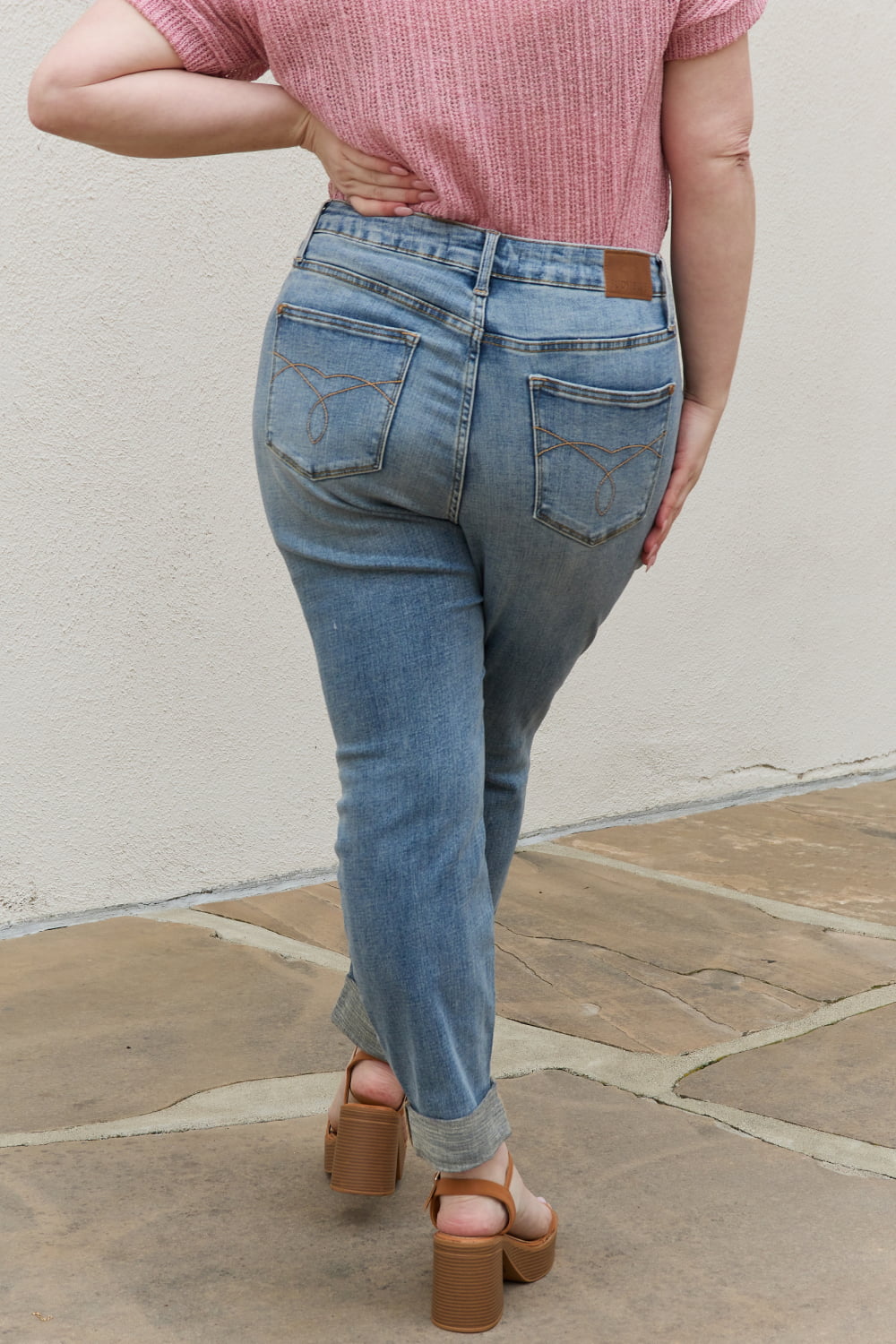 Macy Full Size Mid Rise Boyfriend Jeans
