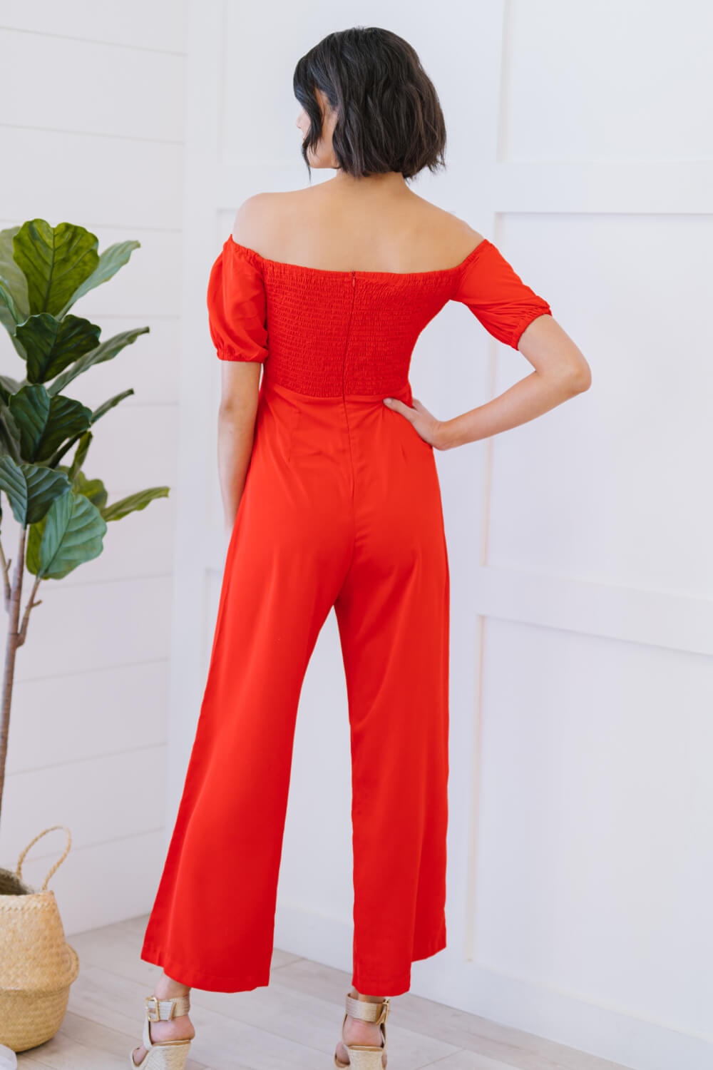 Pieces of You Cutout Smocked Jumpsuit