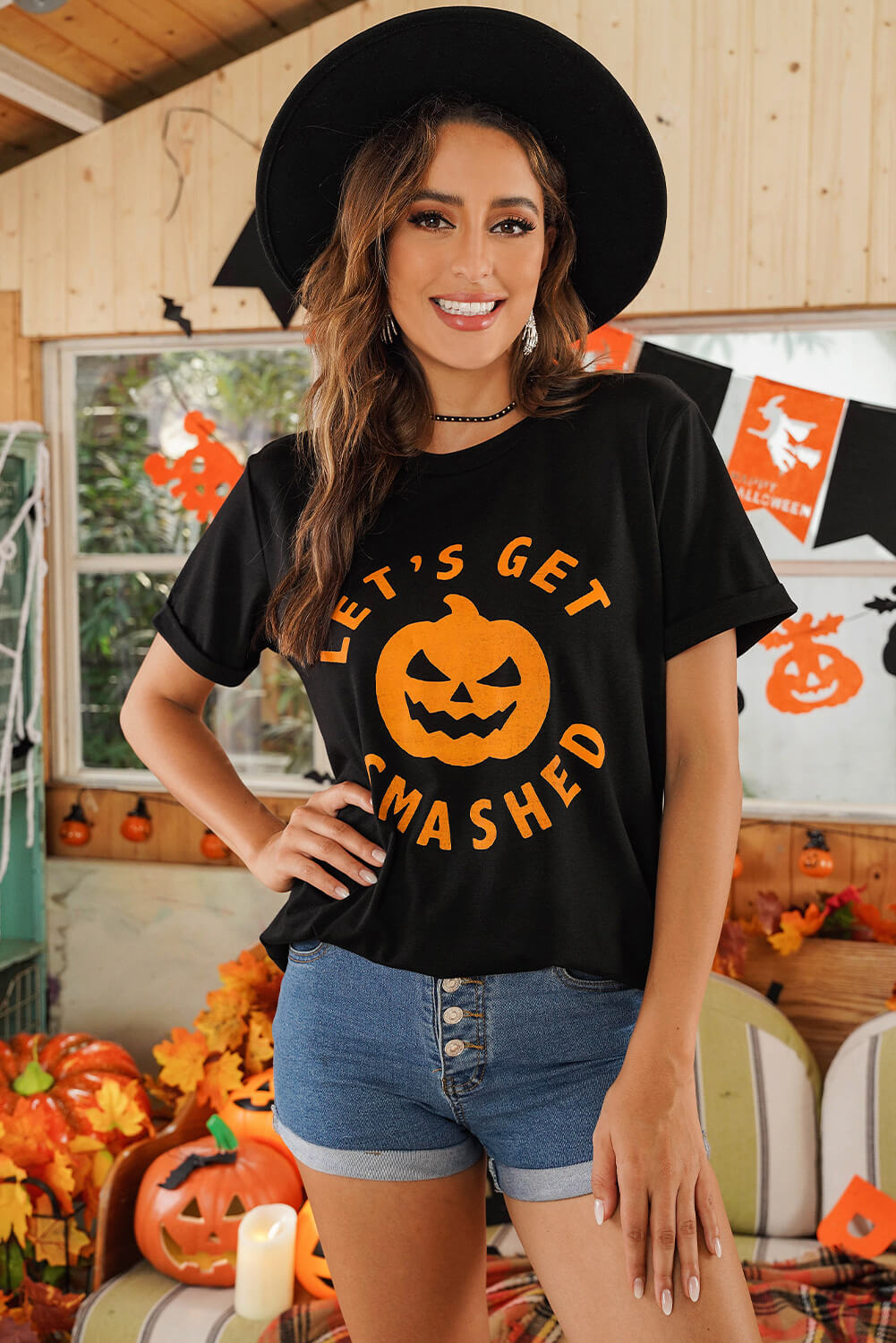 Halloween LET'S  GET SMASHED Graphic Tee