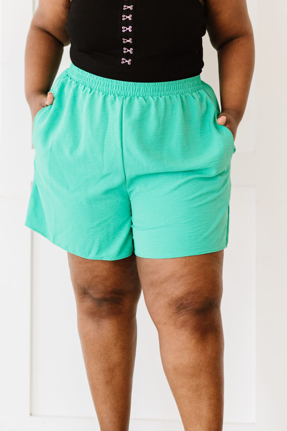 Cotton Bleu Morning Breeze Full Size Airflow Shorts in Kelly Green