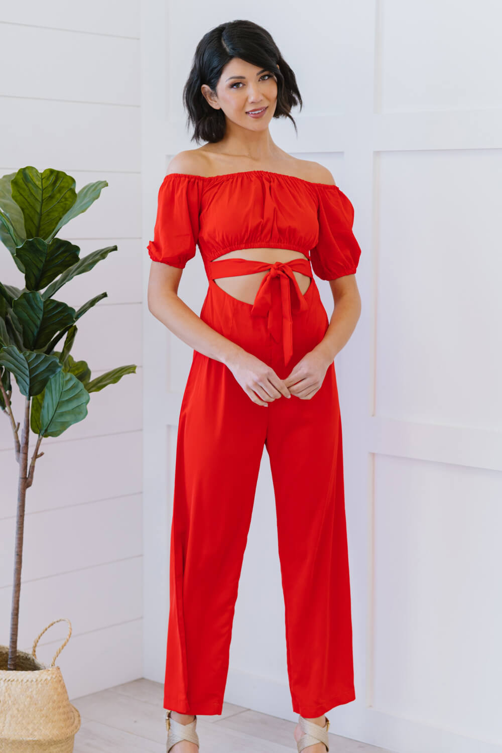 Pieces of You Cutout Smocked Jumpsuit