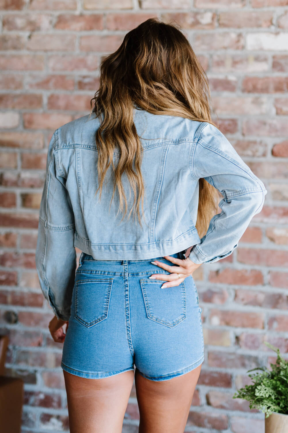 All I Want Button Front Cropped Denim Jacket - Anchor Blue Jeans